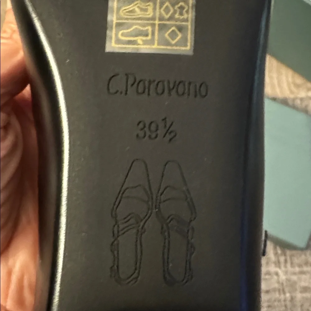 NIB C.Paravano black ballet Mary Jane flats 39.5 - Picture 6 of 7